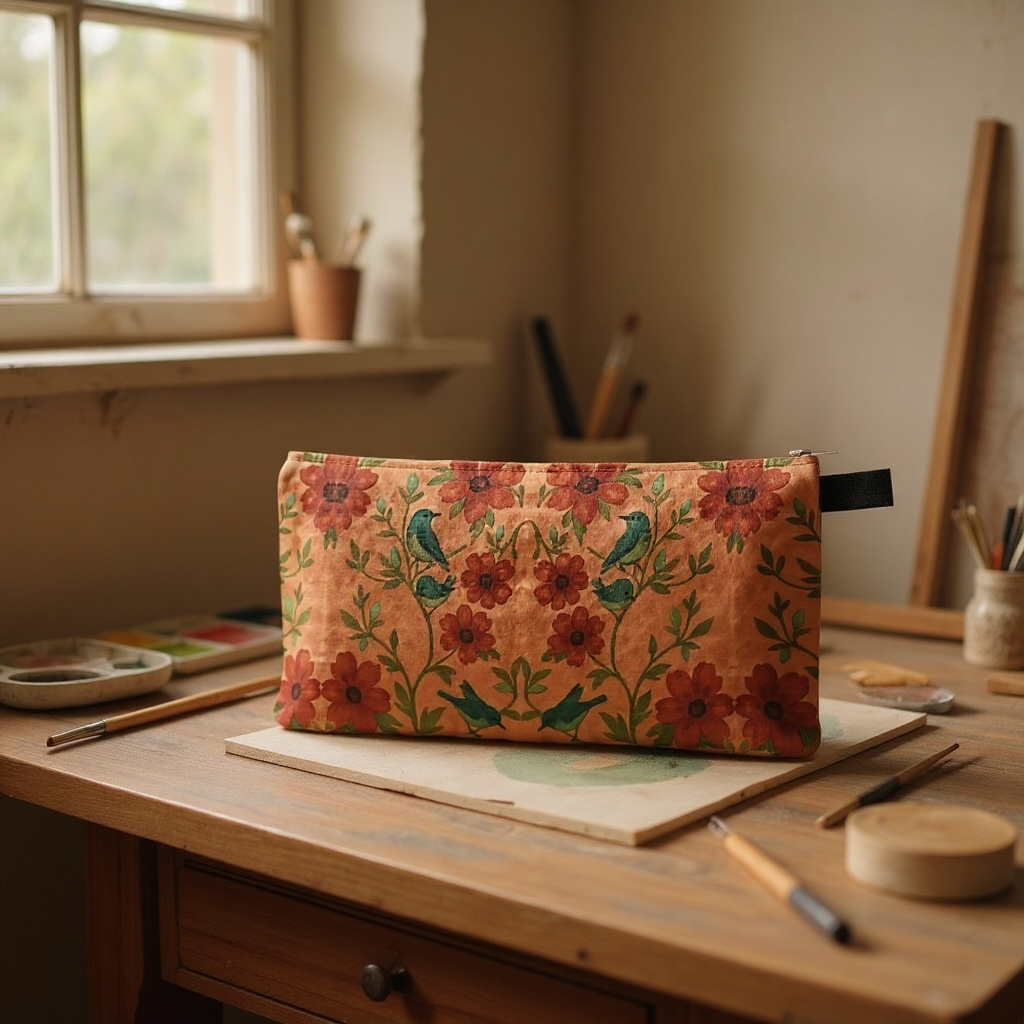 Songbird Bloom Terracotta Pencil Case