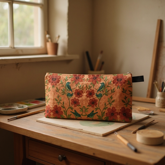 Songbird Bloom Terracotta Pencil Case