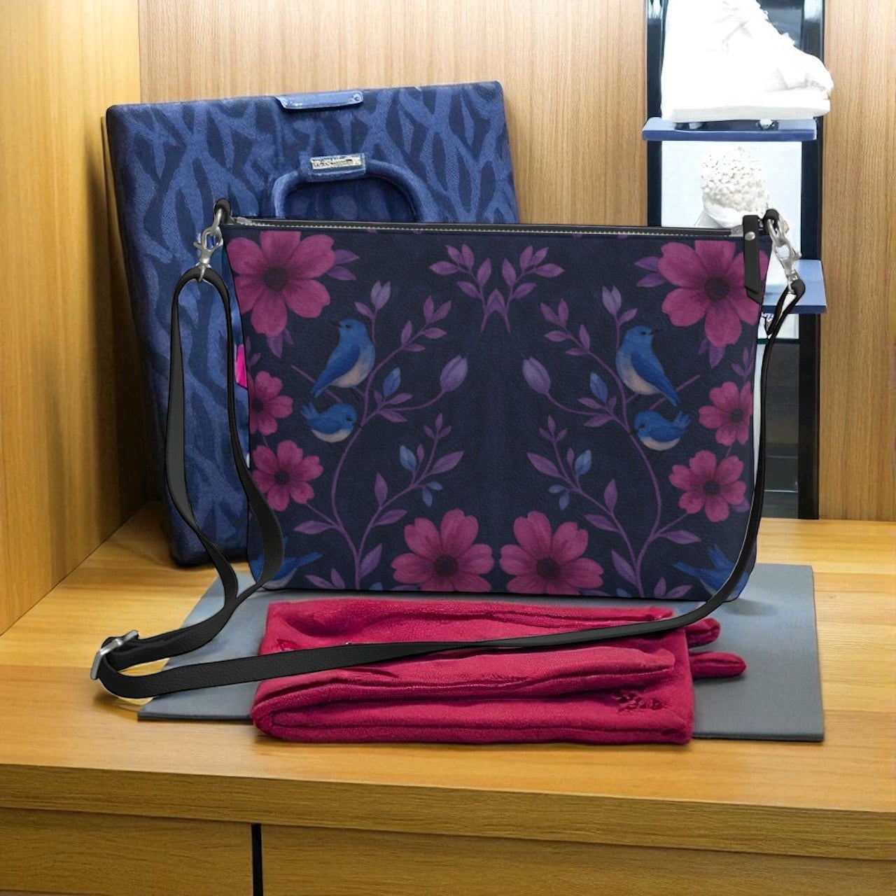 Songbird Bloom Plum Crossbody Bag