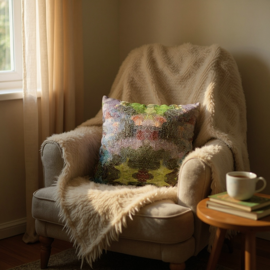 Lilac Waterlilies 22 x 22 Pillow Cover