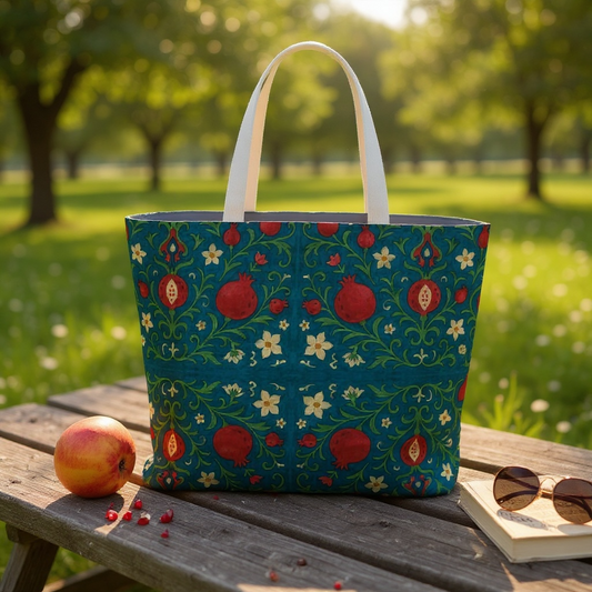 Winter Pomegranates Tote Bag