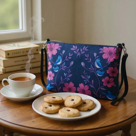 Songbird Bloom Plum Crossbody Bag