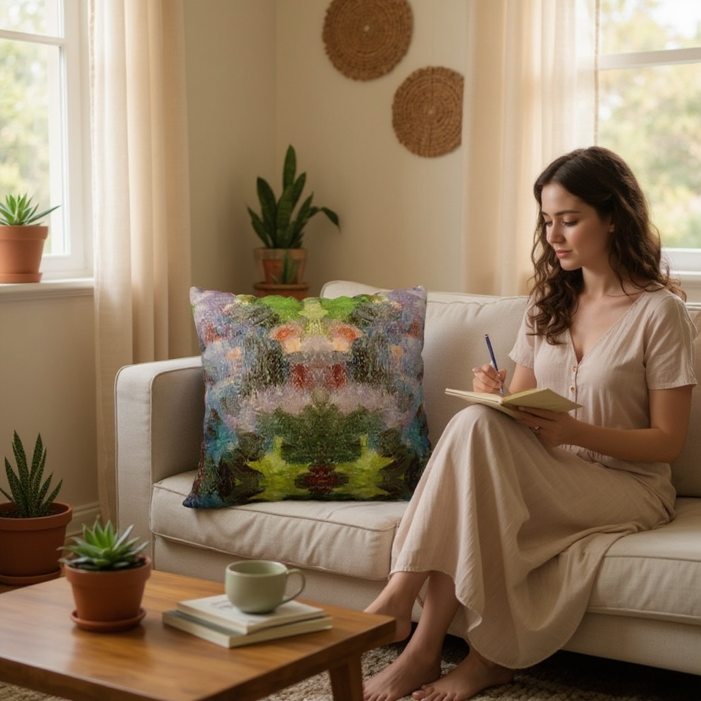 Lilac Waterlilies 22 x 22 Pillow Cover
