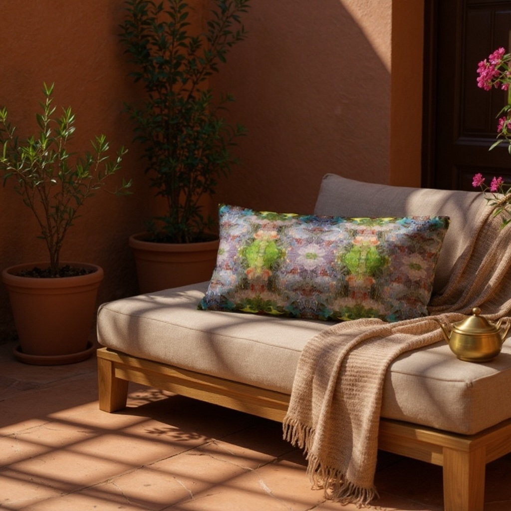 Lilac Waterlilies 24 x 12 Pillow Cover