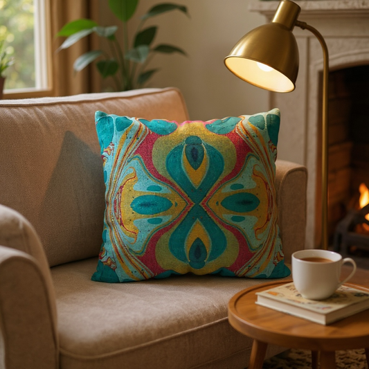 Gilded Currents Butterfly 22 x 22 Pillow Cover