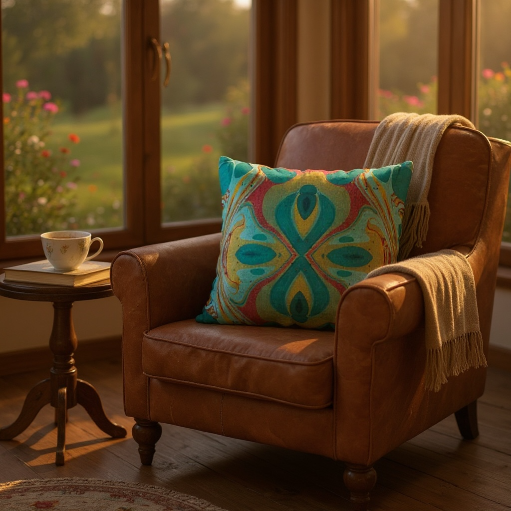 Gilded Currents Butterfly 22 x 22 Pillow Cover