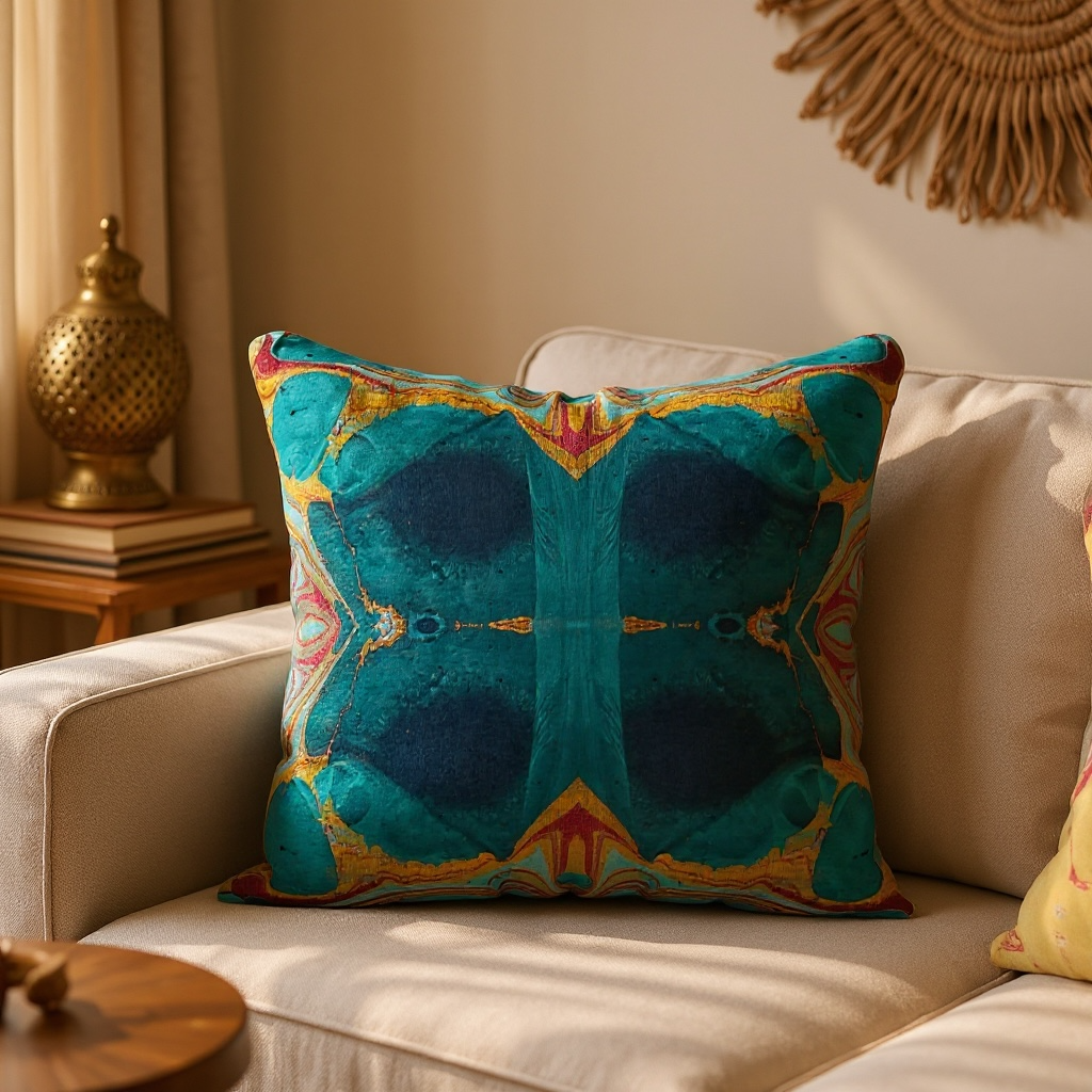 Gilded Currents Butterfly 18 x 18 Pillow Cover