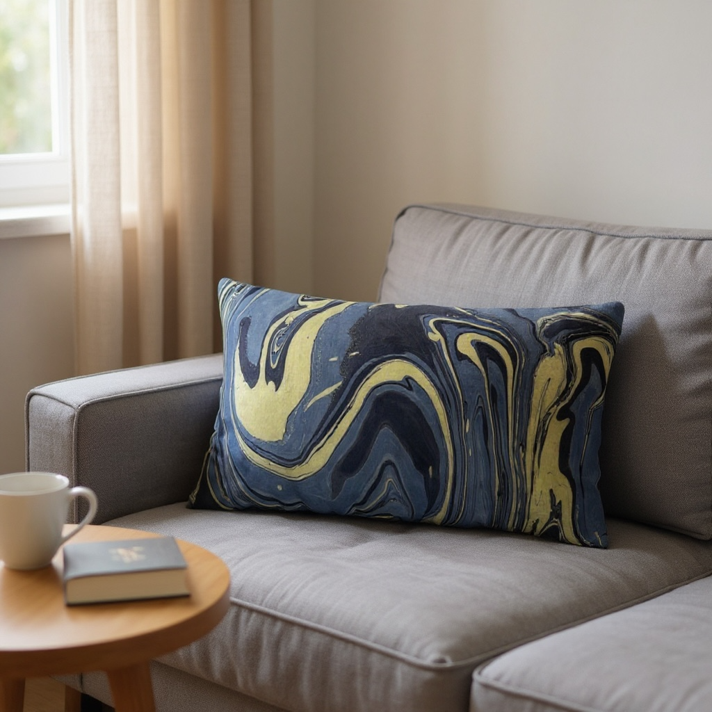 Mendocino Blues Diamond 24 x 12 Pillow Cover