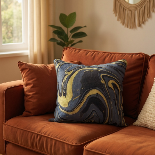 Mendocino Blues Diamond 18 x 18 Pillow Cover