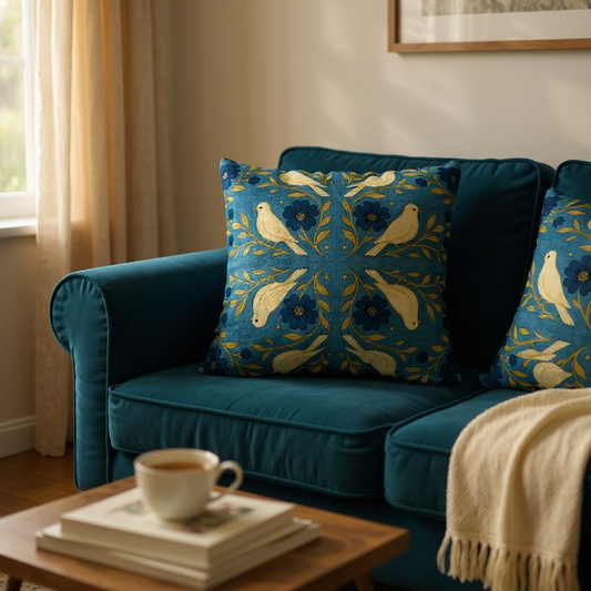 Doves of Peace 22 x22 Pillow Cover