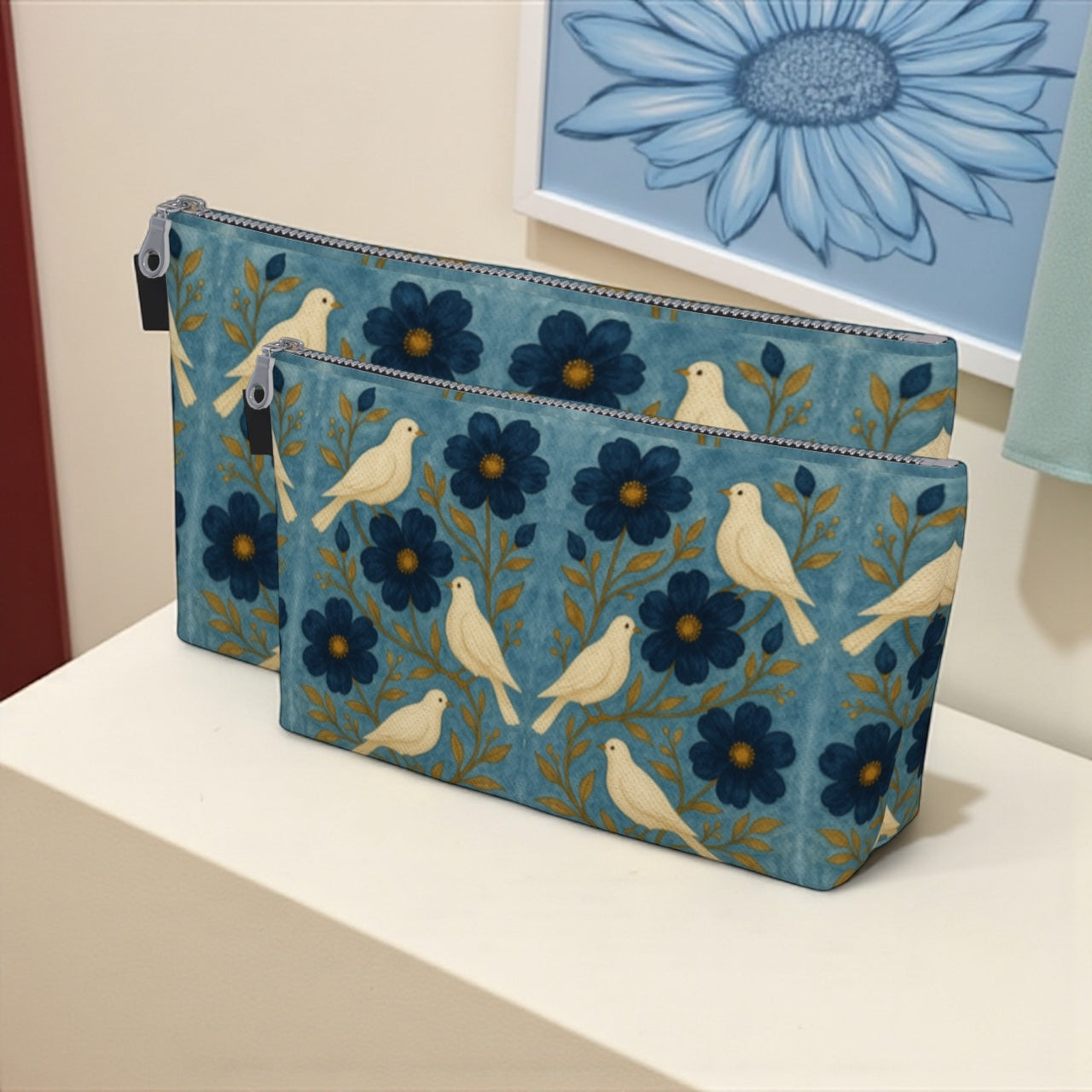 Doves of Peace Makeup Bag