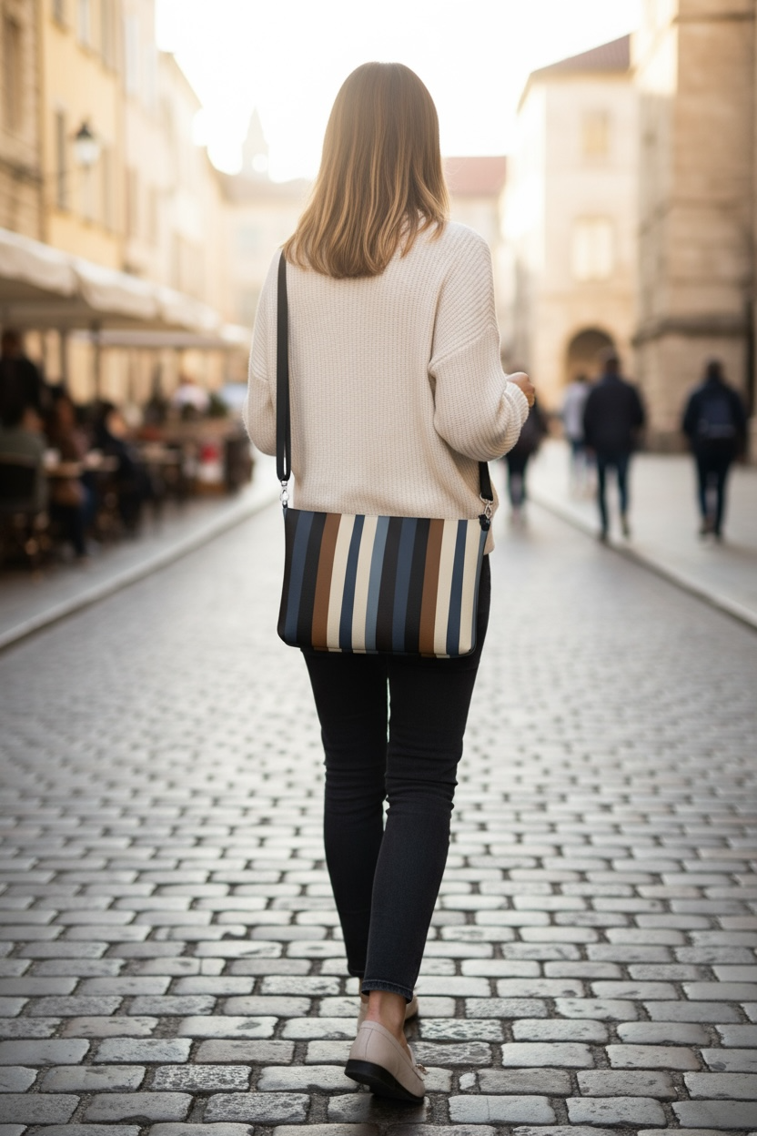 Midnight Timber Vegan Leather Crossbody Purse