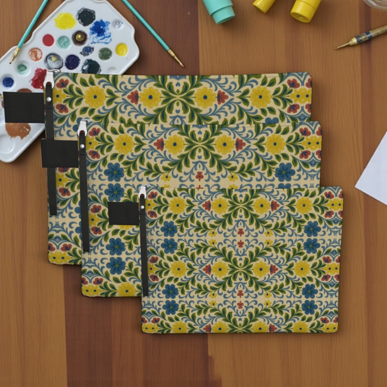 Jardin Provencale Goldenrod Zipper Carry-All Bag