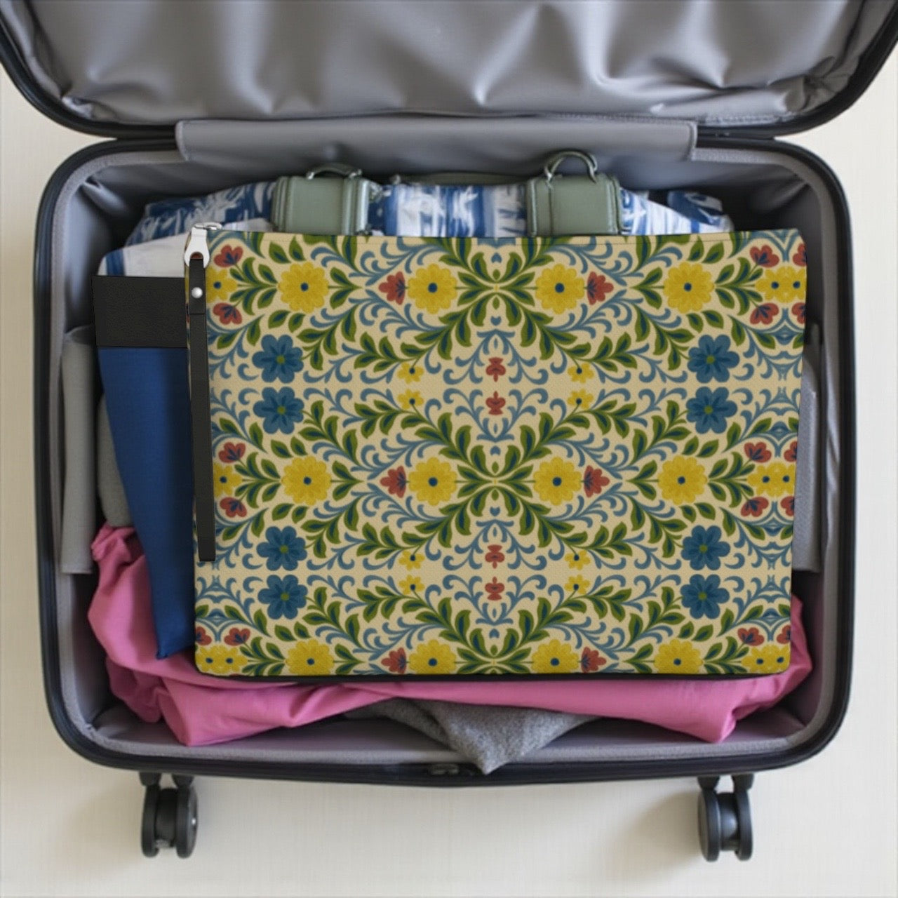 Jardin Provencale Goldenrod Zipper Carry-All Bag