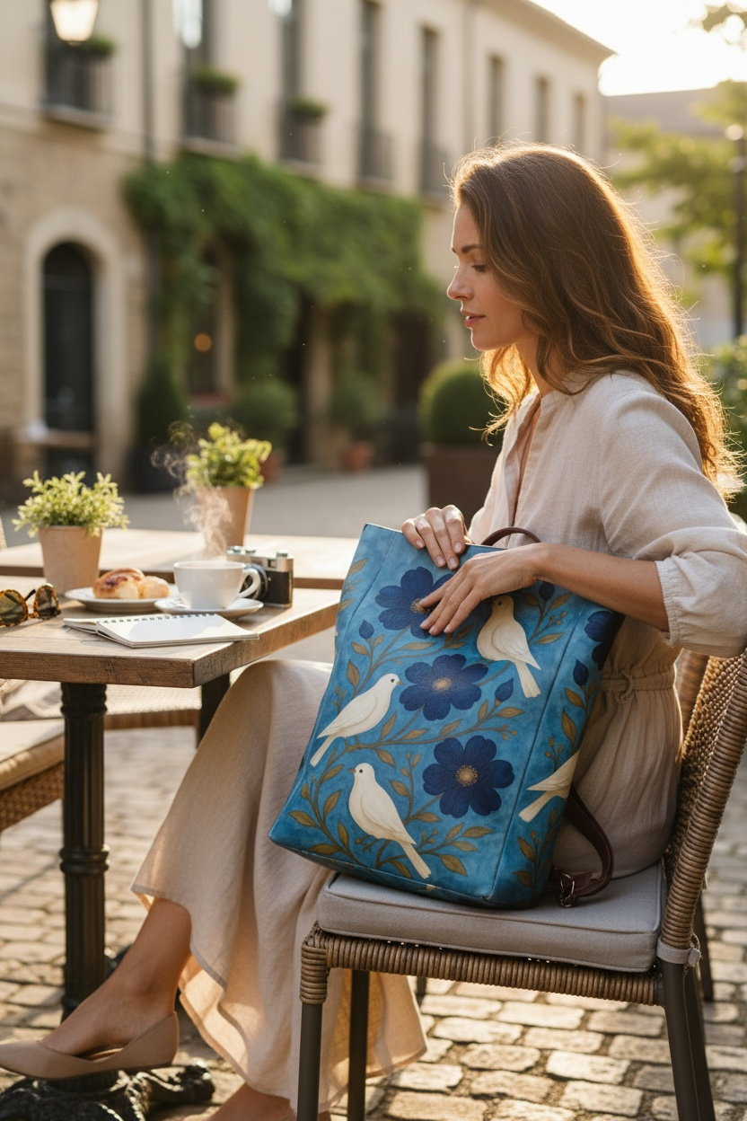 Doves of Peace Vegan Leather Backpack