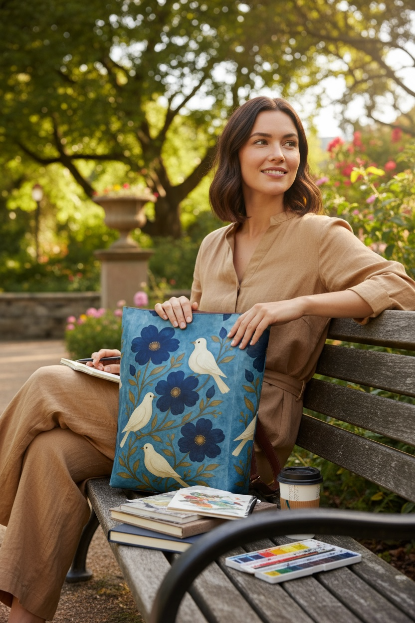 Doves of Peace Vegan Leather Backpack