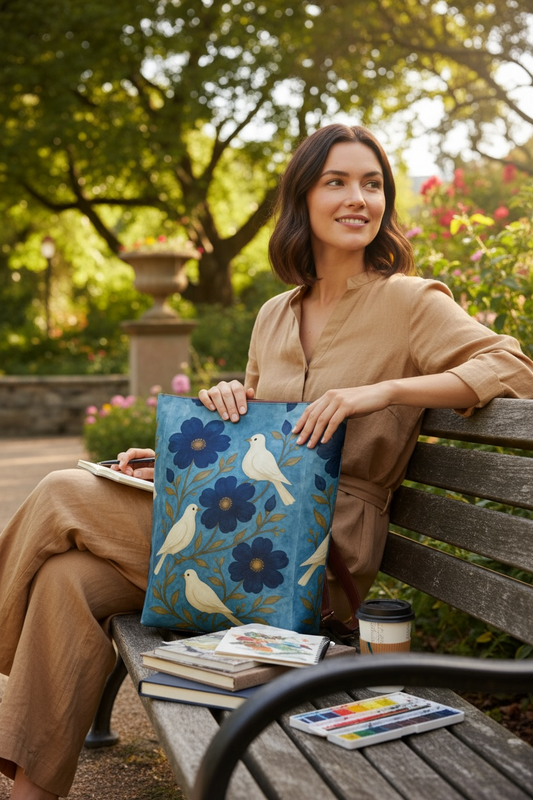 Doves of Peace Vegan Leather Backpack