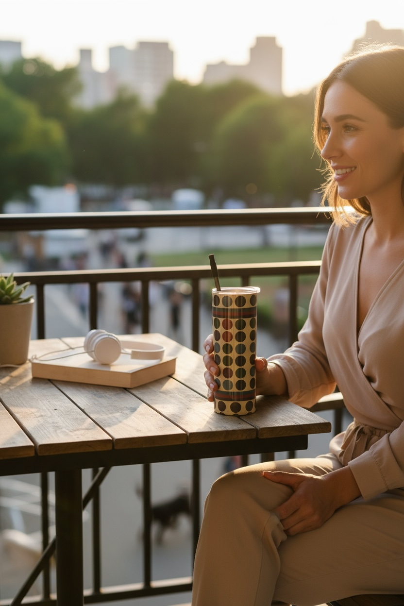 Retro Dotscape Water Bottle