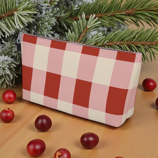 Red Gingham Makeup Bag