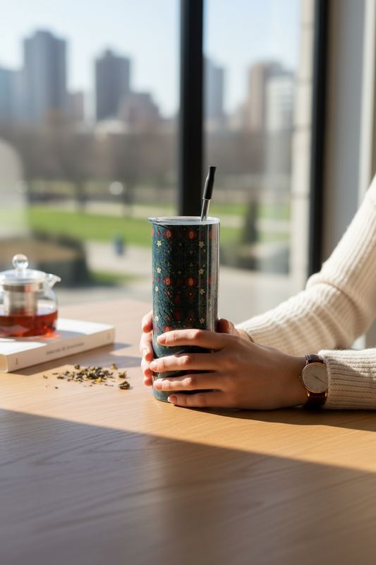 Winter Pomegranates Water Bottle