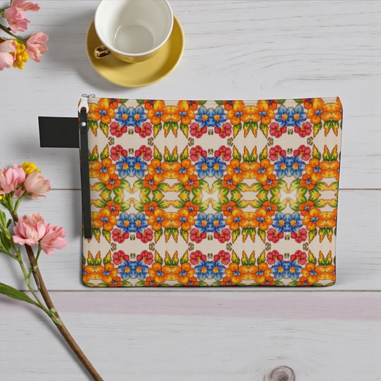 Positano Flowers Zipper Carry-all Bag