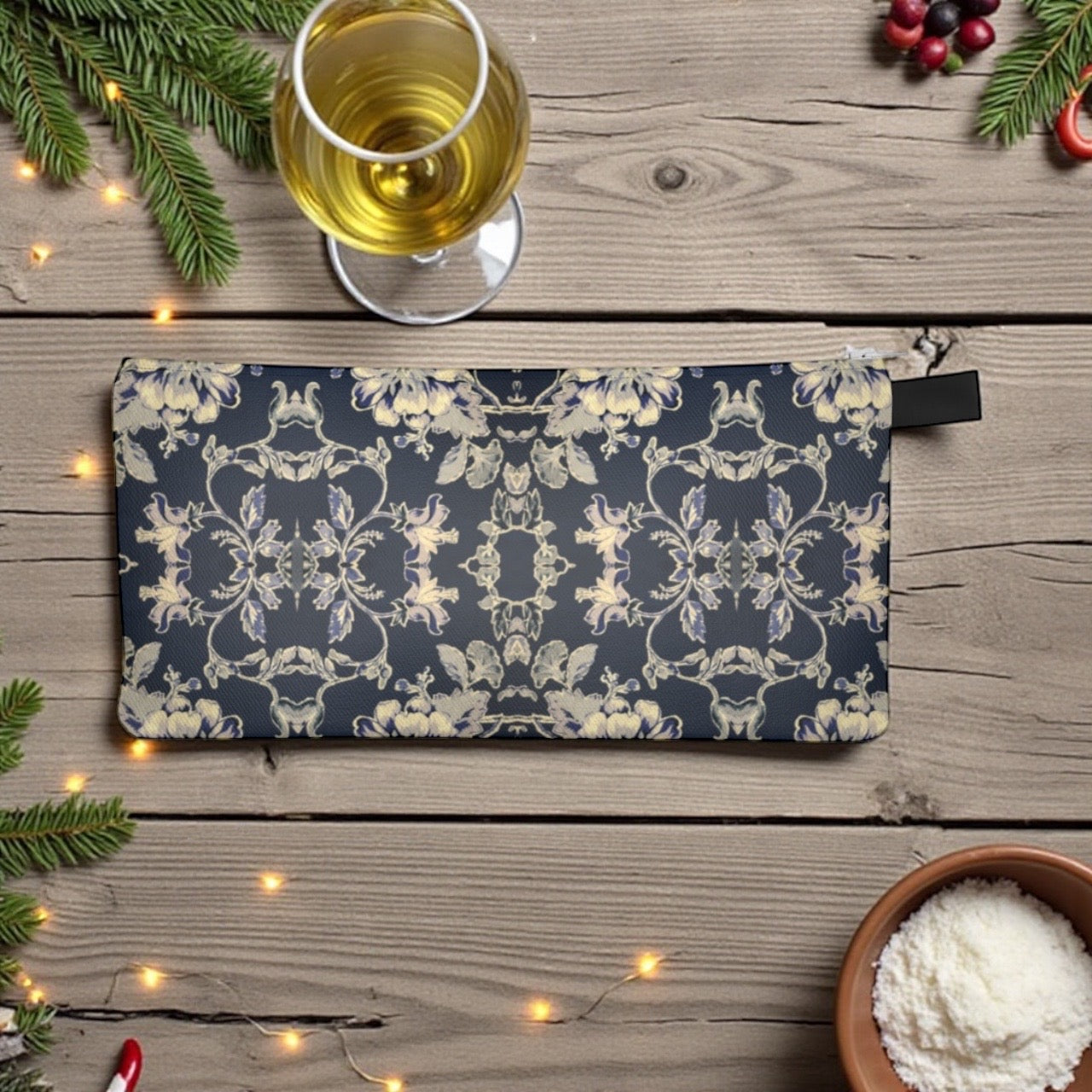 Blue Fleur Damask Pencil Case
