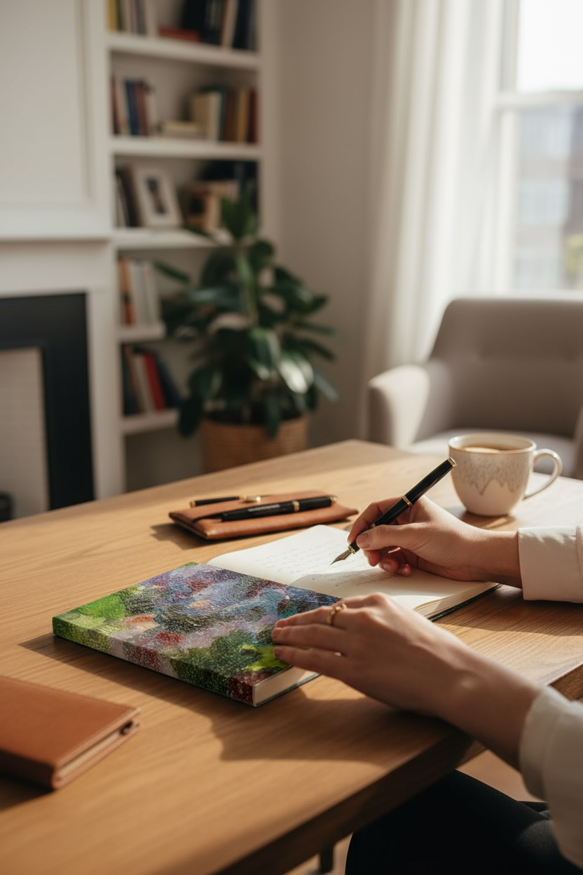 Lilac Waterlilies Notebook
