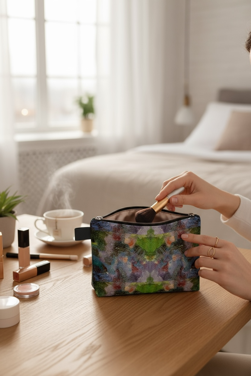 Lilac Waterlilies Zipper Carry-all Bag