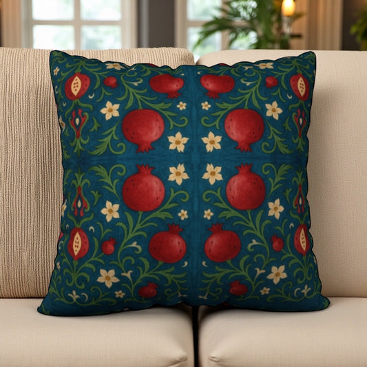 Winter Pomegranates 22 x 22 Pillow Cover