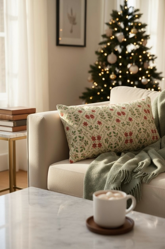 Yuletide Bloom 24 x 12 Pillow Cover