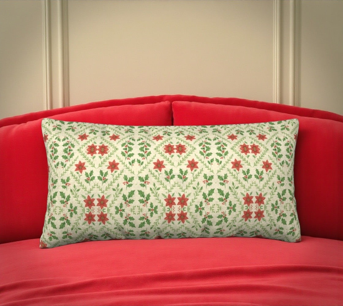 Yuletide Bloom 24 x 12 Pillow Cover