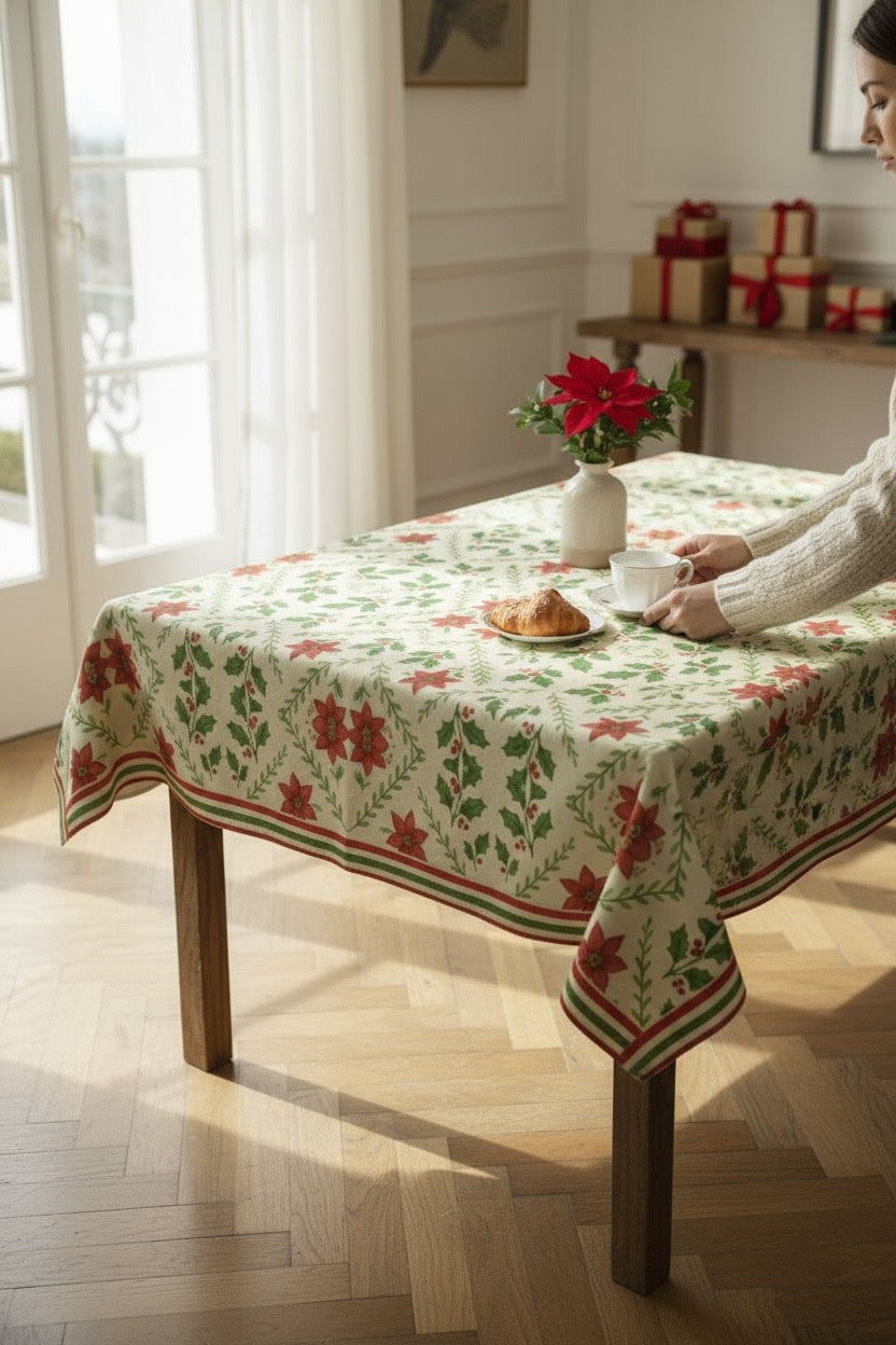 Yuletide Bloom 60 x 90 Tablecloth