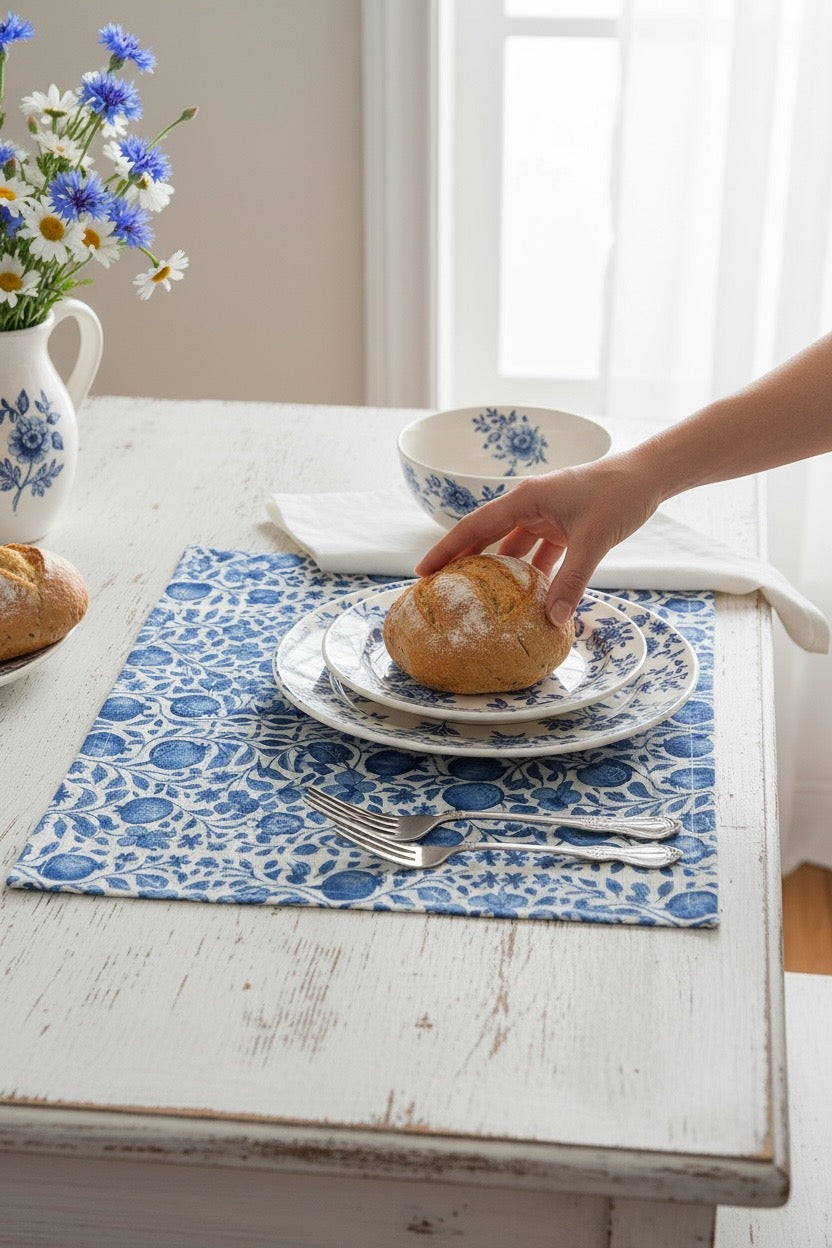 Blue Pomegranate Placemats