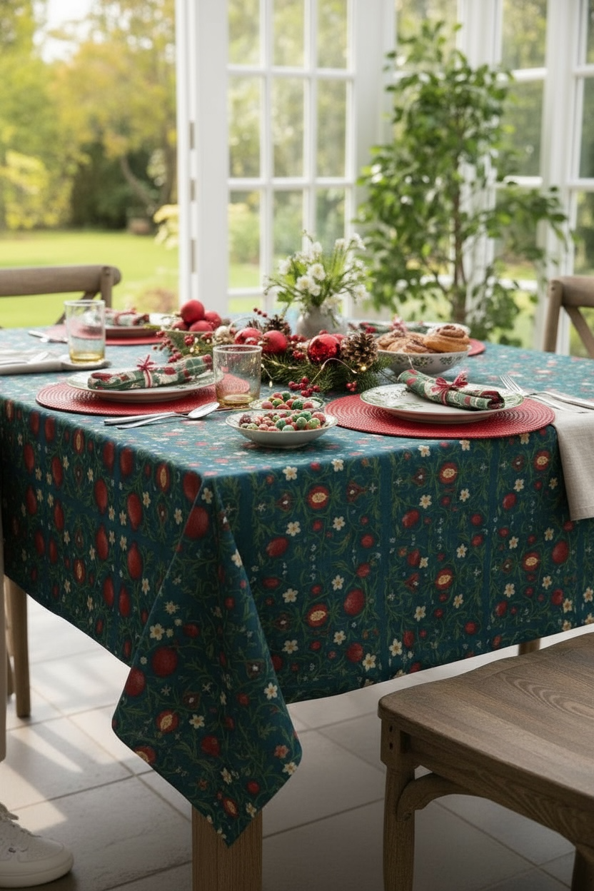 Winter Pomegranates 90 x 60 Tablecloth