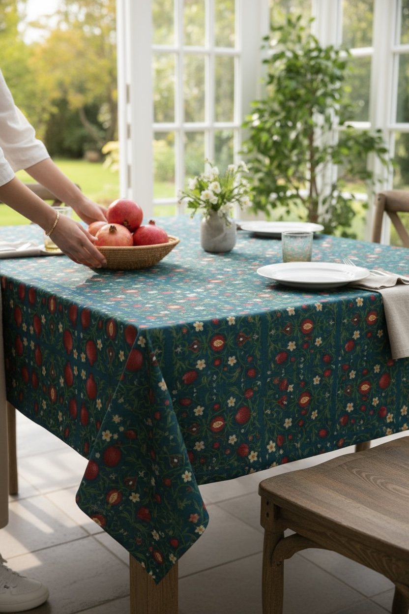 Winter Pomegranates 90 x 60 Tablecloth