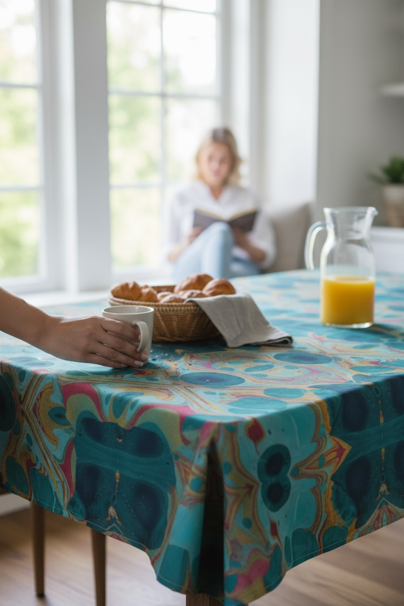 Gilded Currents Butterflies 60 x 90 Tablecloth