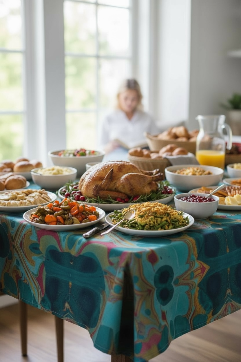 Gilded Currents Butterflies 60 x 90 Tablecloth
