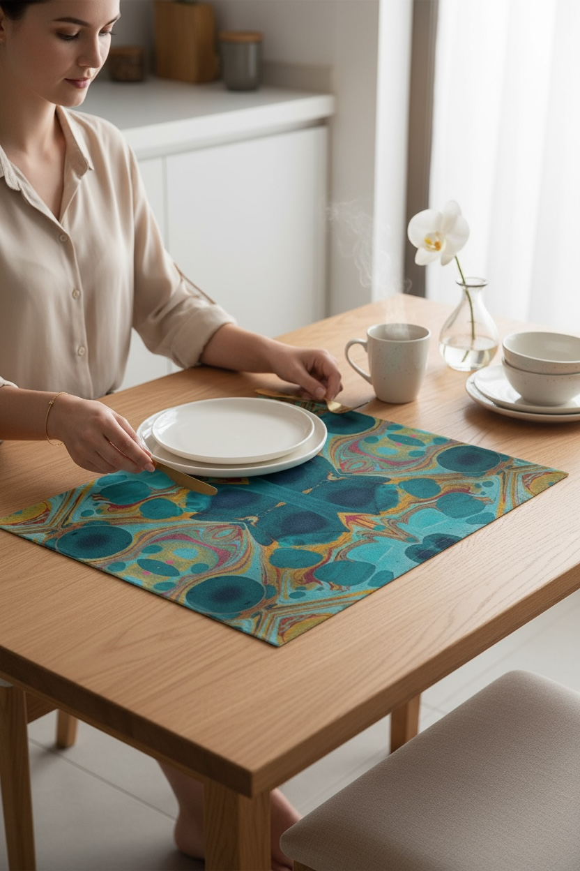 Gilded Currents Butterflies Placemats