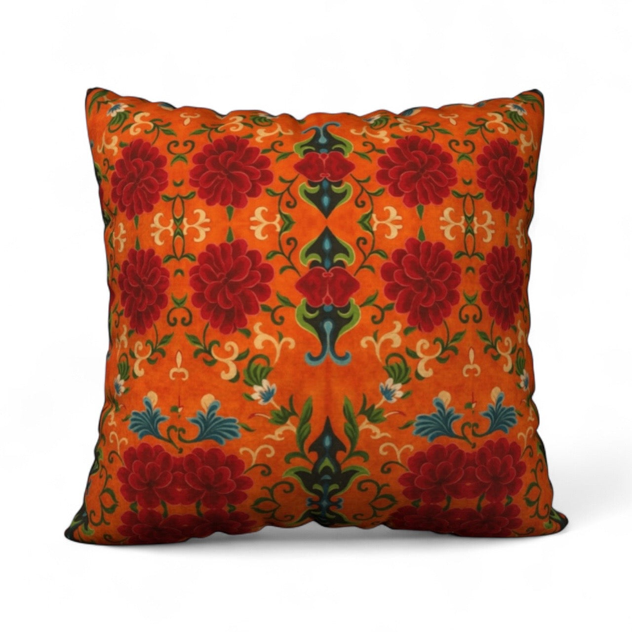 Imperial Peonies Tangerine 22 x 22 Pillow Cover