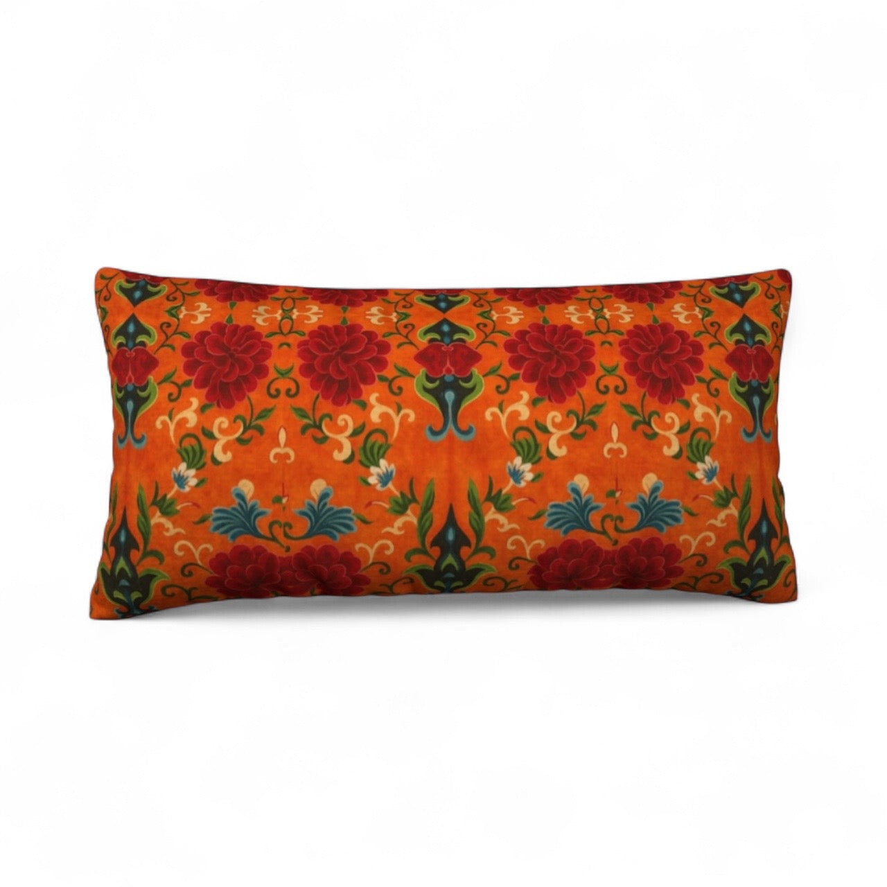 Imperial Peonies Tangerine 24 x 12 Pillow Cover