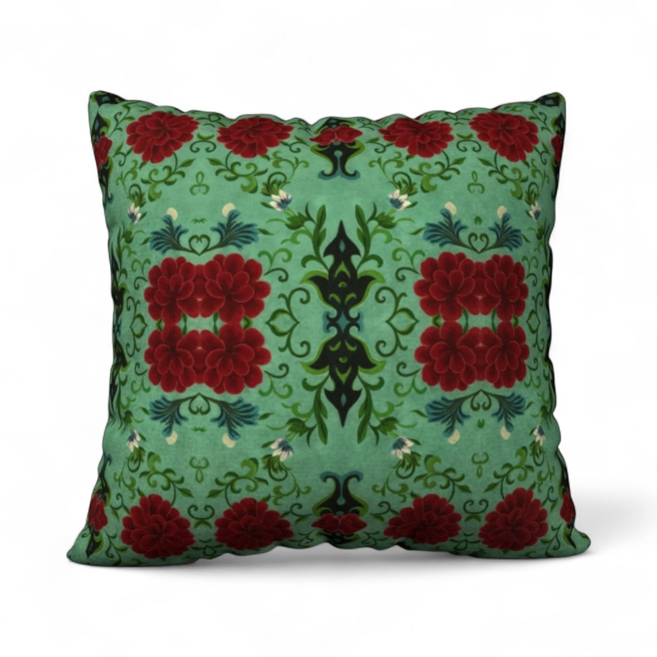 Imperial Peonies Mint 22 x 22 Pillow Cover