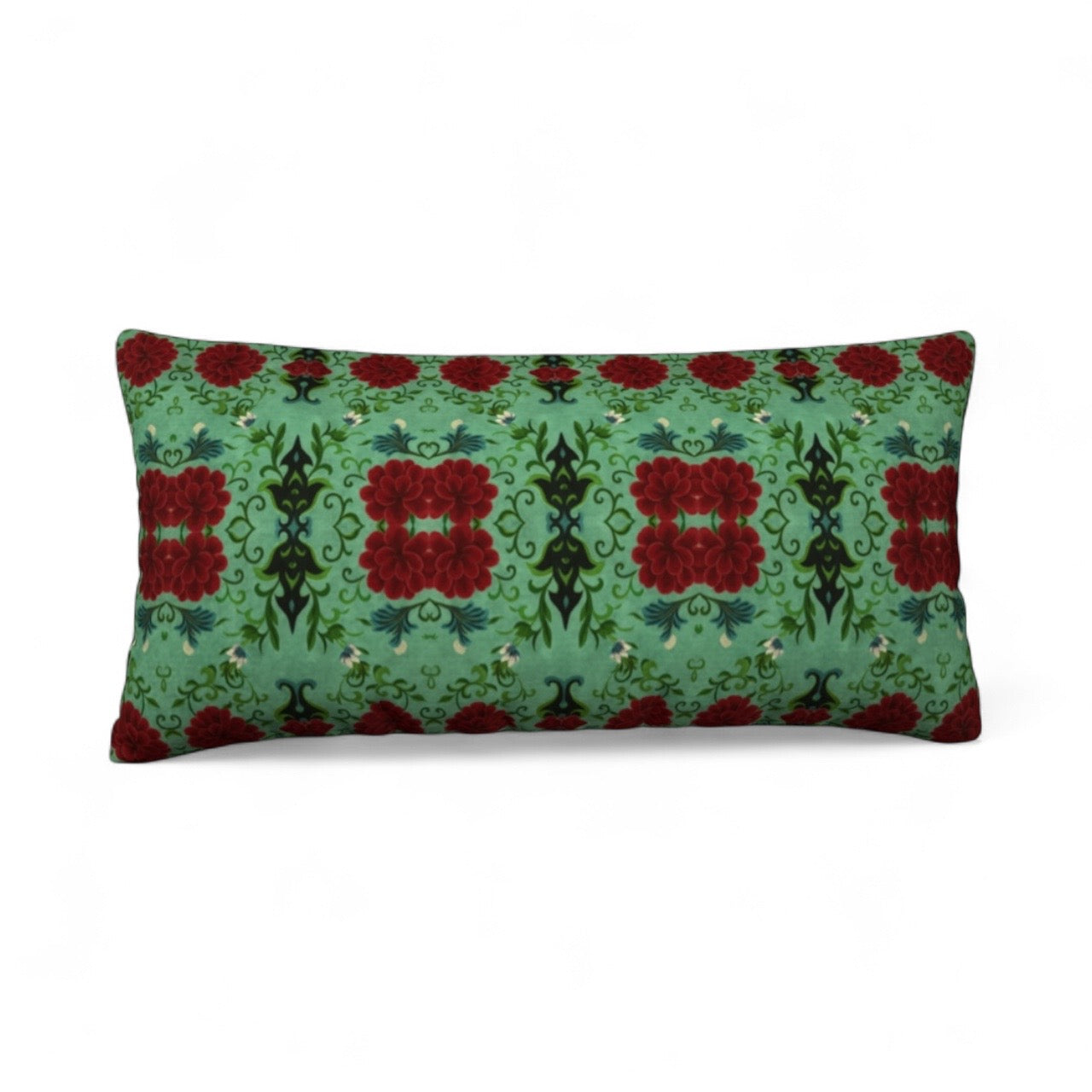 Imperial Peonies Mint 24 x 12 Pillow Cover