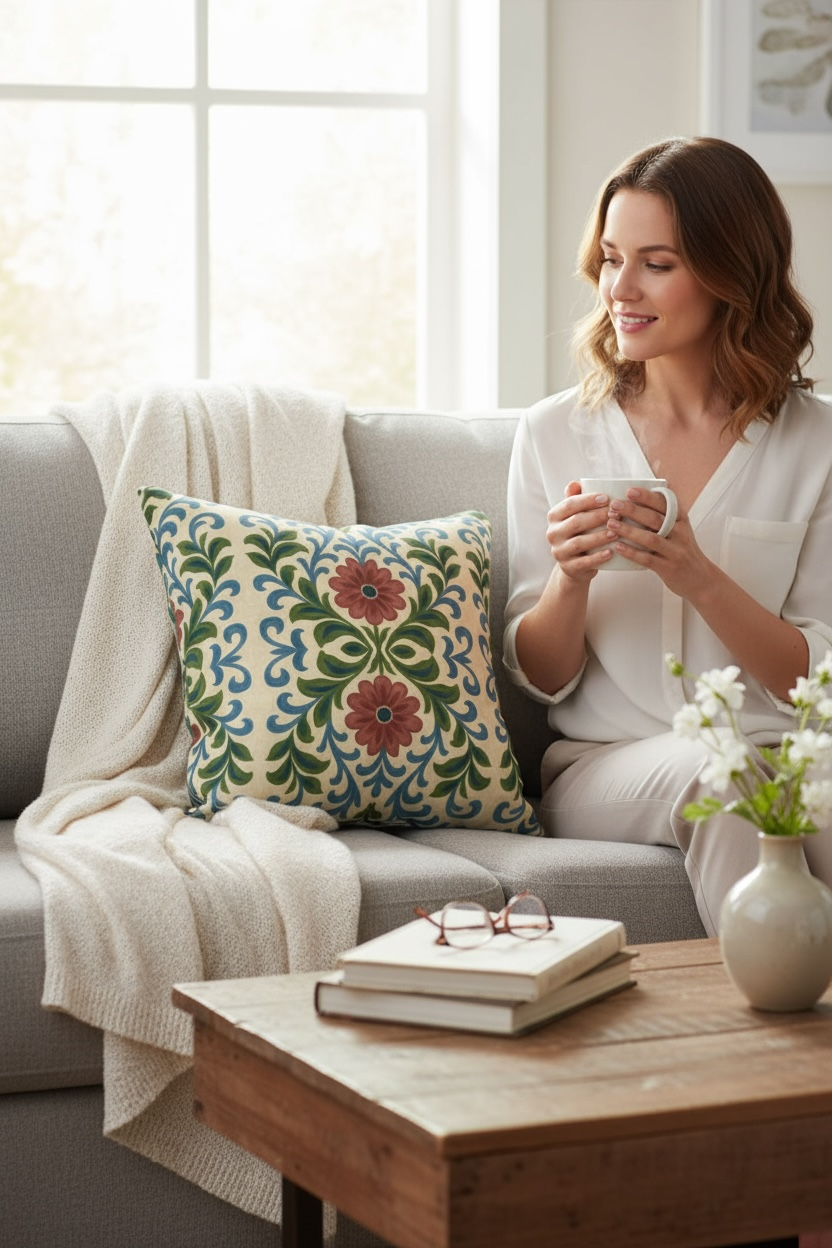 Jardin Provencale Blush 22 x 22 Pillow Cover