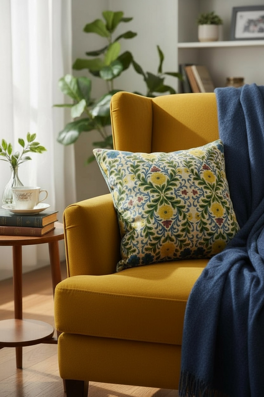 Jardin Provencale Goldenrod 18 x 18 Pillow Cover