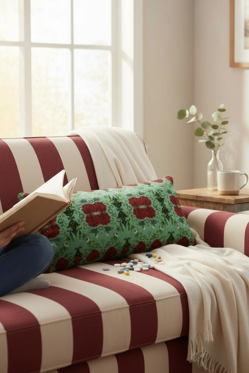 Imperial Peonies Mint 24 x 12 Pillow Cover