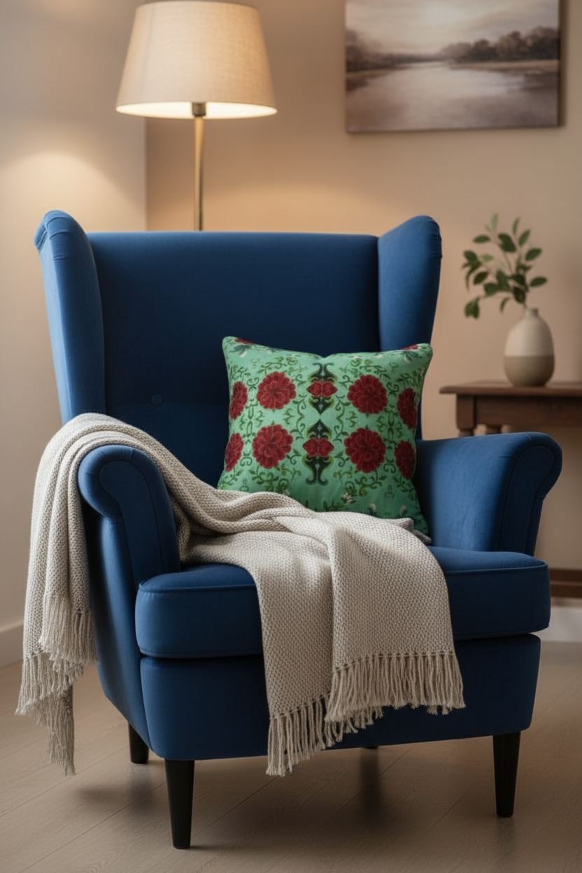 Imperial Peonies Mint 18 x 18 Pillow Cover