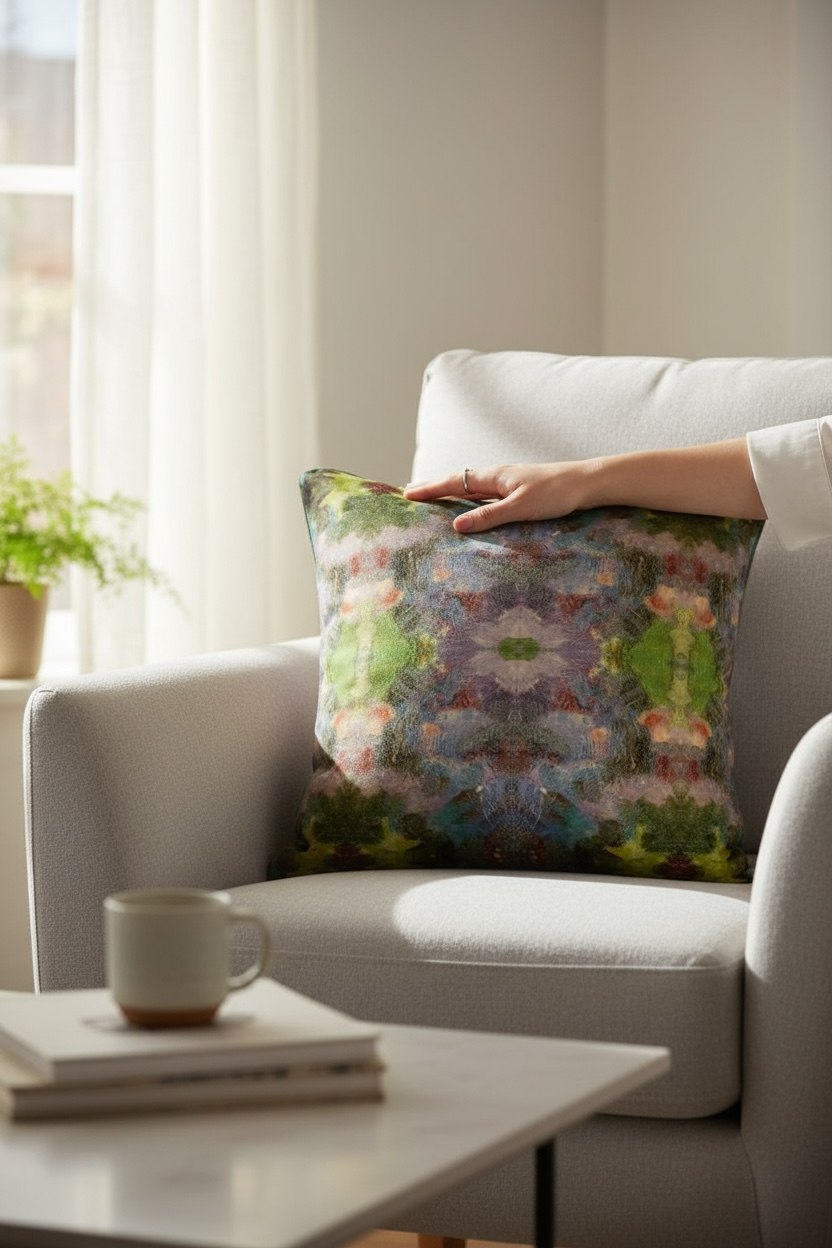 Lilac Waterlilies 18 x 18 Pillow Cover