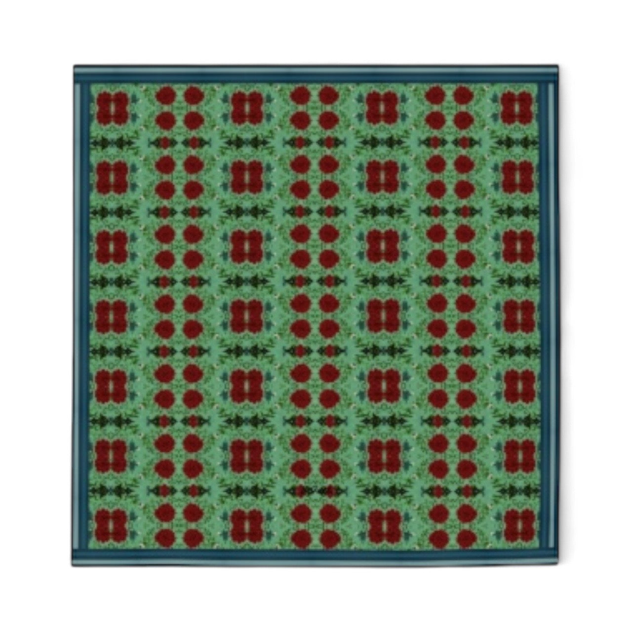 Imperial Peonies Mint Silk Square Scarf
