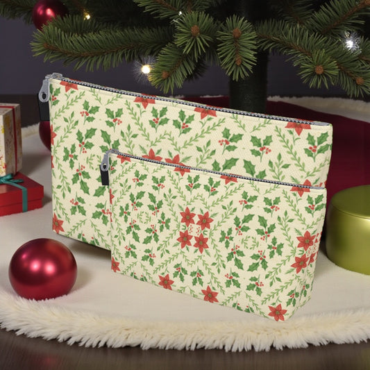 Yuletide Bloom Holiday Makeup Bag