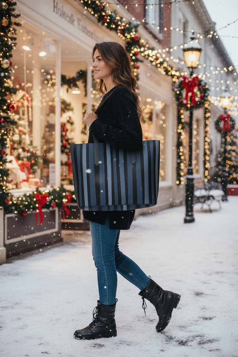 Twilight Bands Vegan Leather Tote Bag